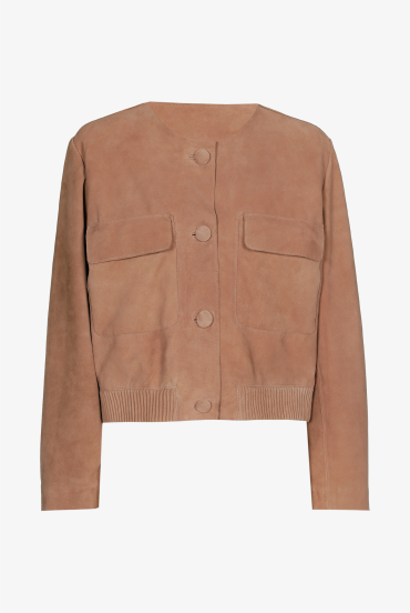 Kurze Wildlederjacke