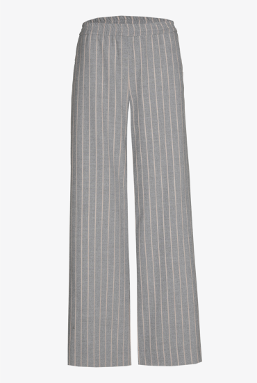 Striped trousers with wide legs 