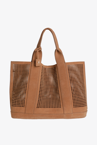 Lederen tote bag