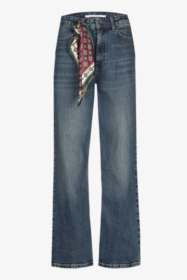Jeansbroek met sjaaltje