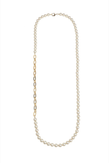 Chain necklace with pearls