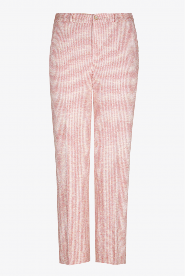 Broek in luxueuze boucléstof