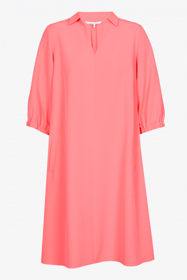 A-line dress in twill fabric