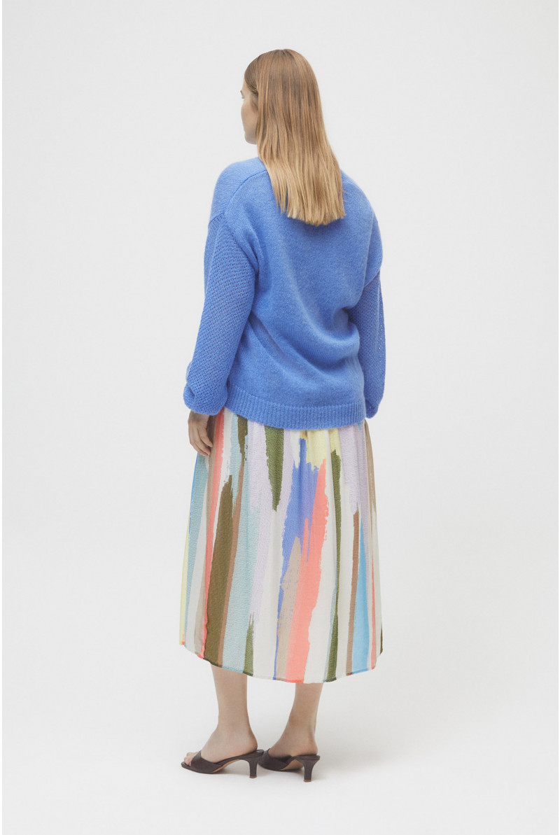 Lange, kleurrijke rok met print