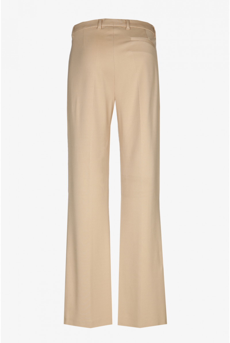Beige trousers with straight fit