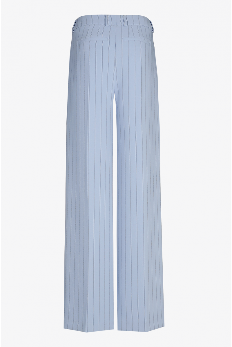 Wijde lichtblauwe broek met strepen - Xandres