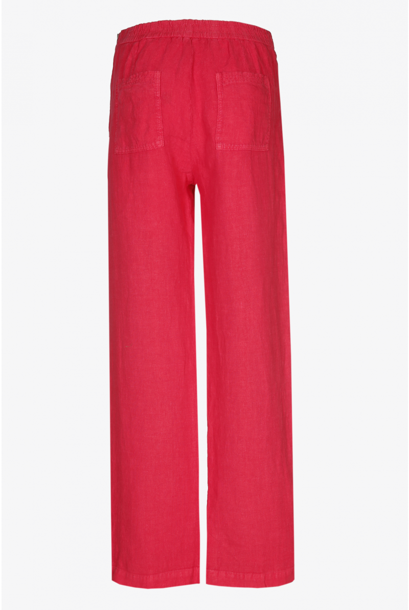 Pantalon rouge en lin