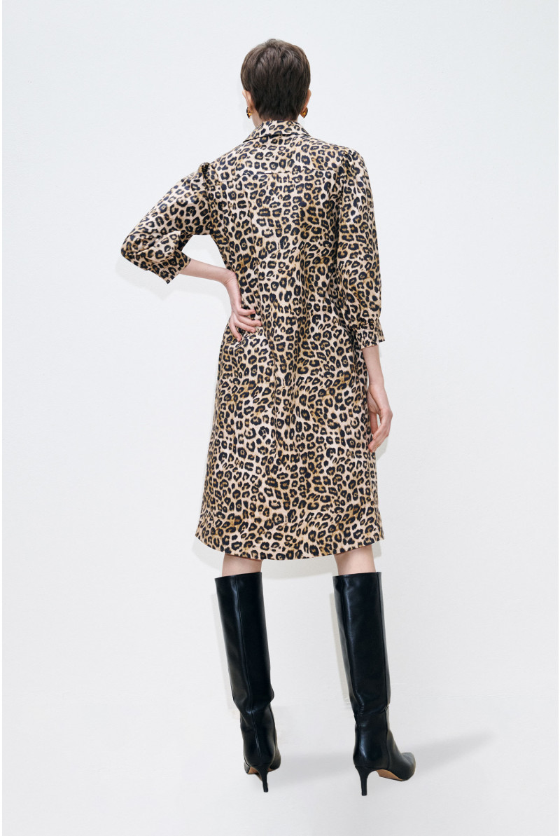 Robe-chemise à imprimé léopard 