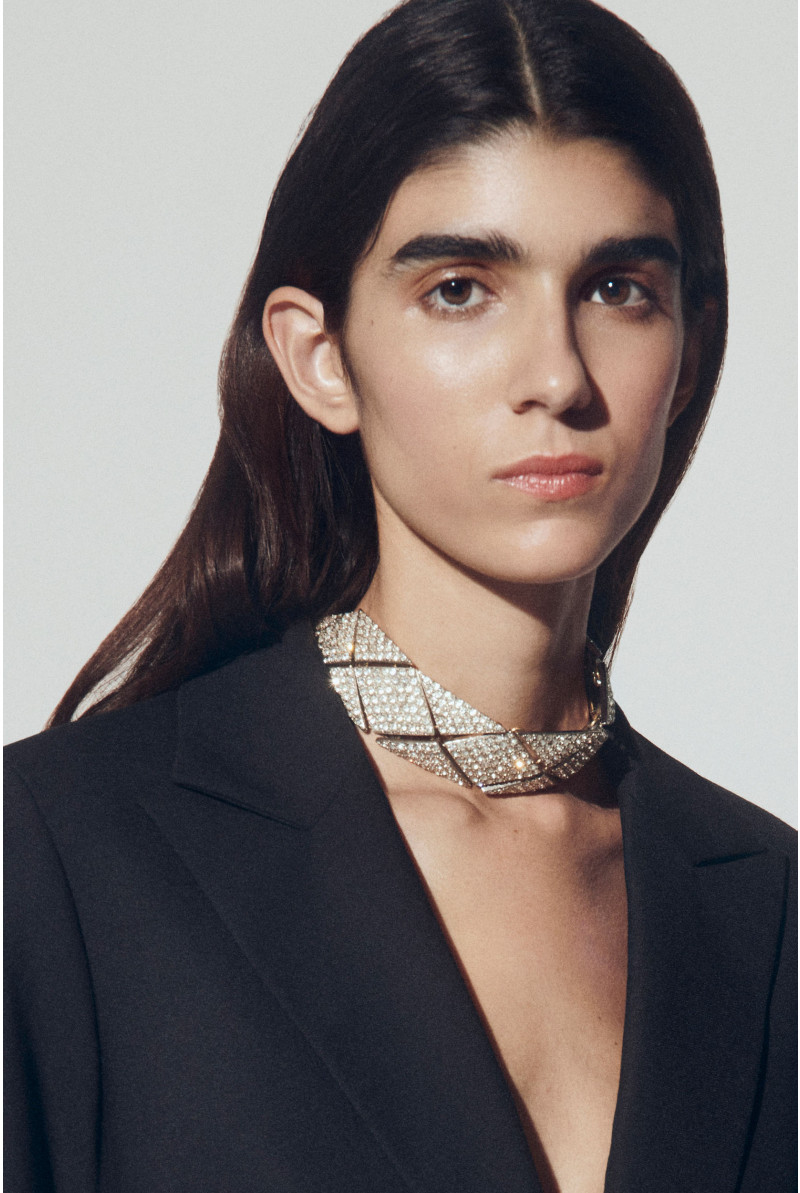 Blazer with lapel collar