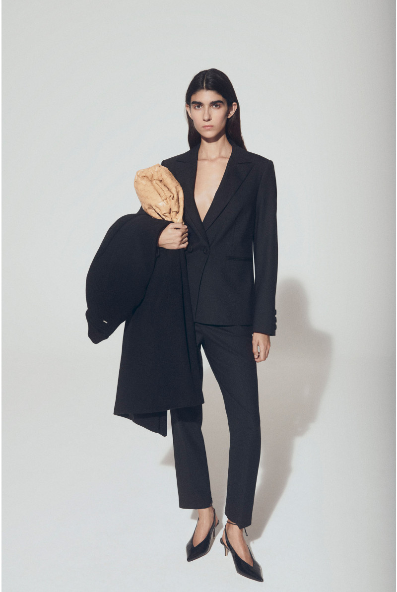 Blazer with lapel collar
