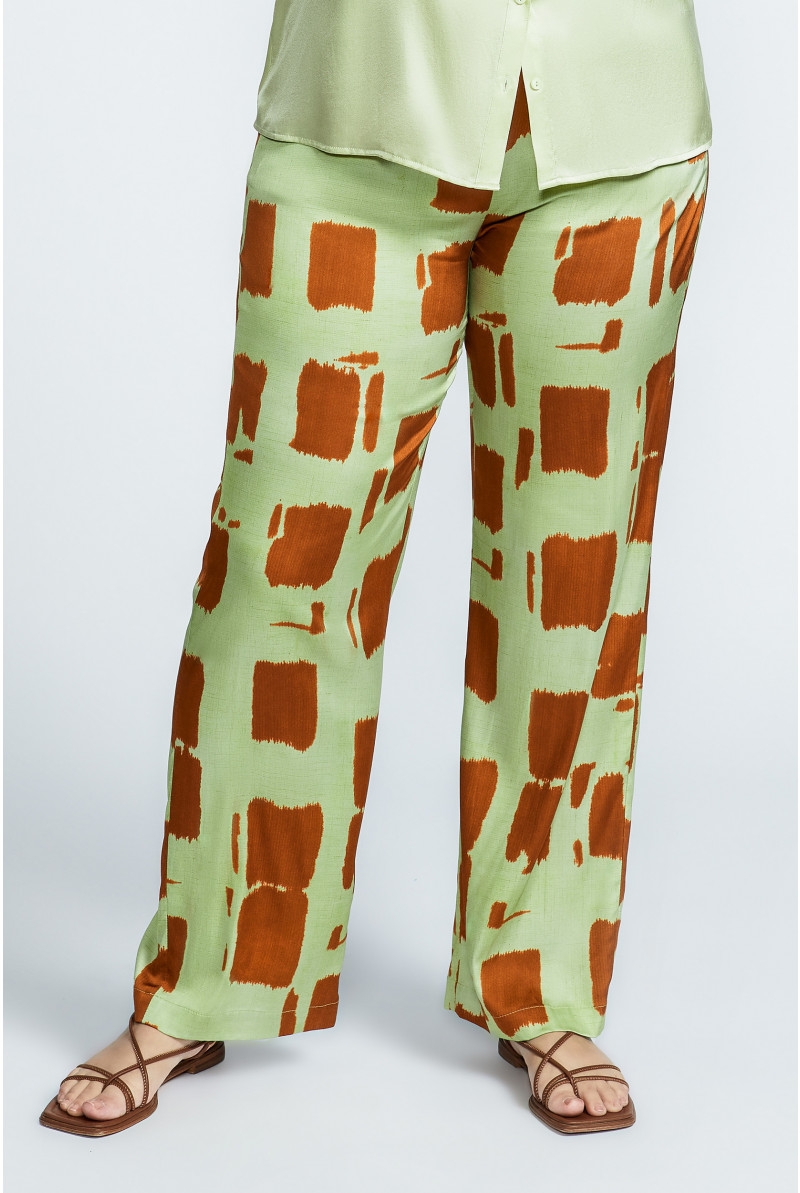 Pantalon à motif blockprint