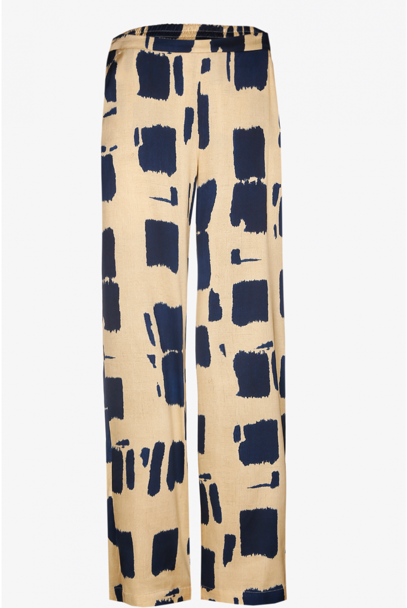 Trousers with block print
