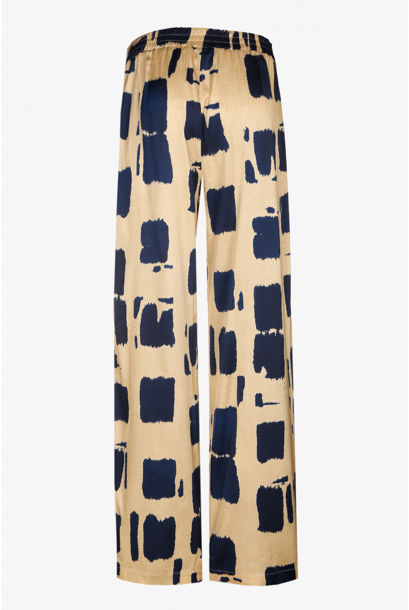 Trousers with block print