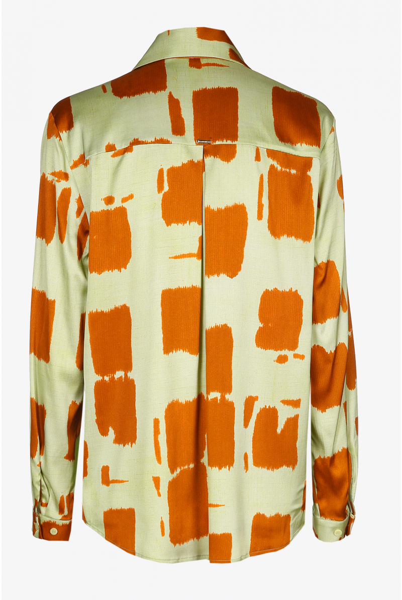 Blouse with block print
