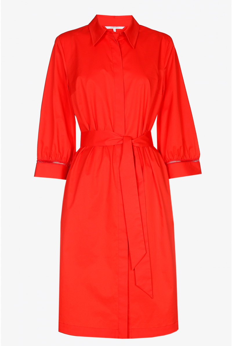 Robe-chemise mi-longue