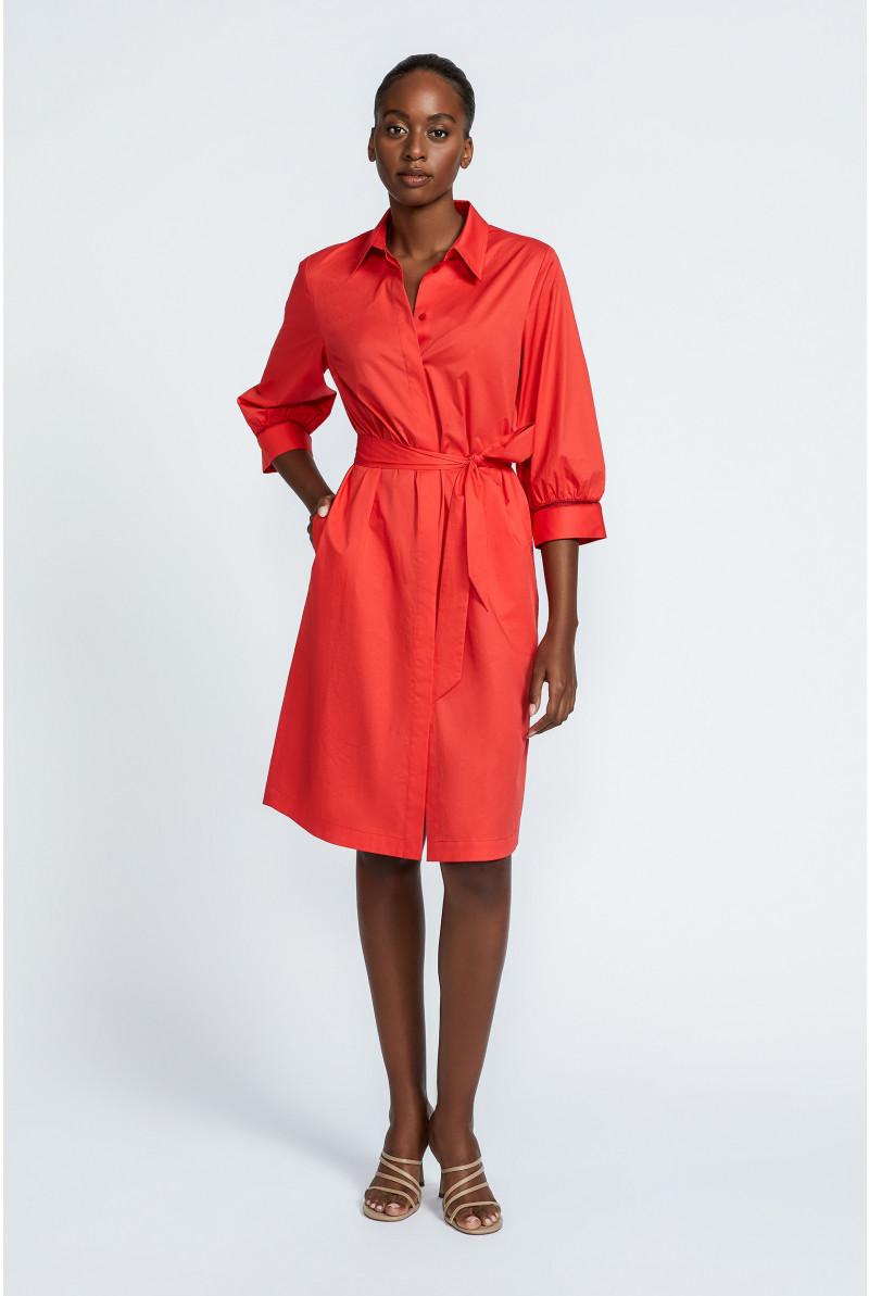 Robe-chemise mi-longue