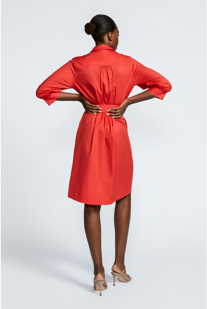 Robe-chemise mi-longue