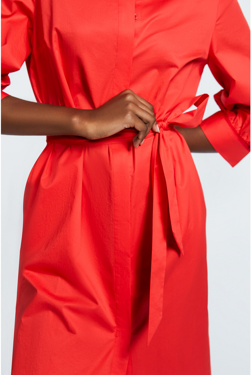 Robe-chemise mi-longue