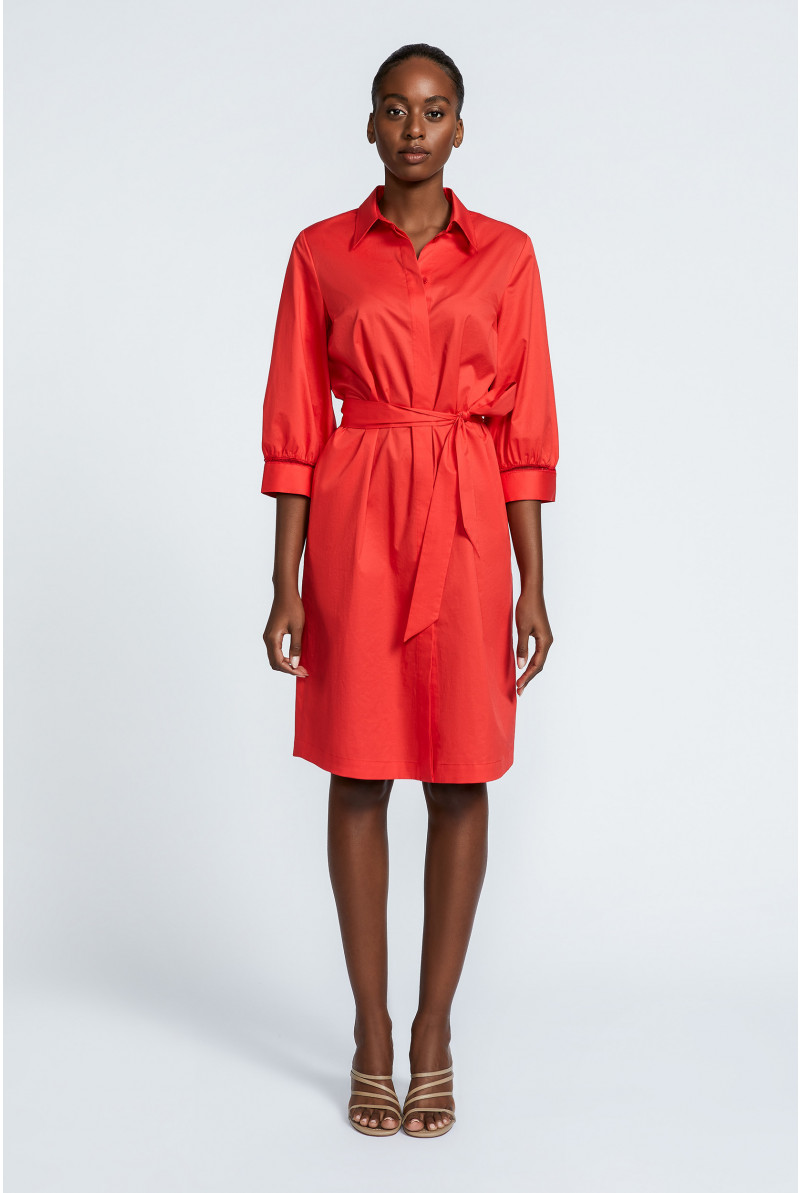 Robe-chemise mi-longue