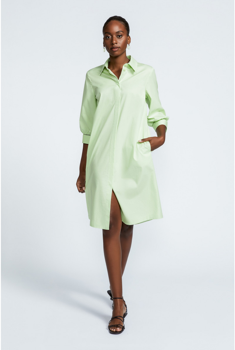 Half-length shirt dress