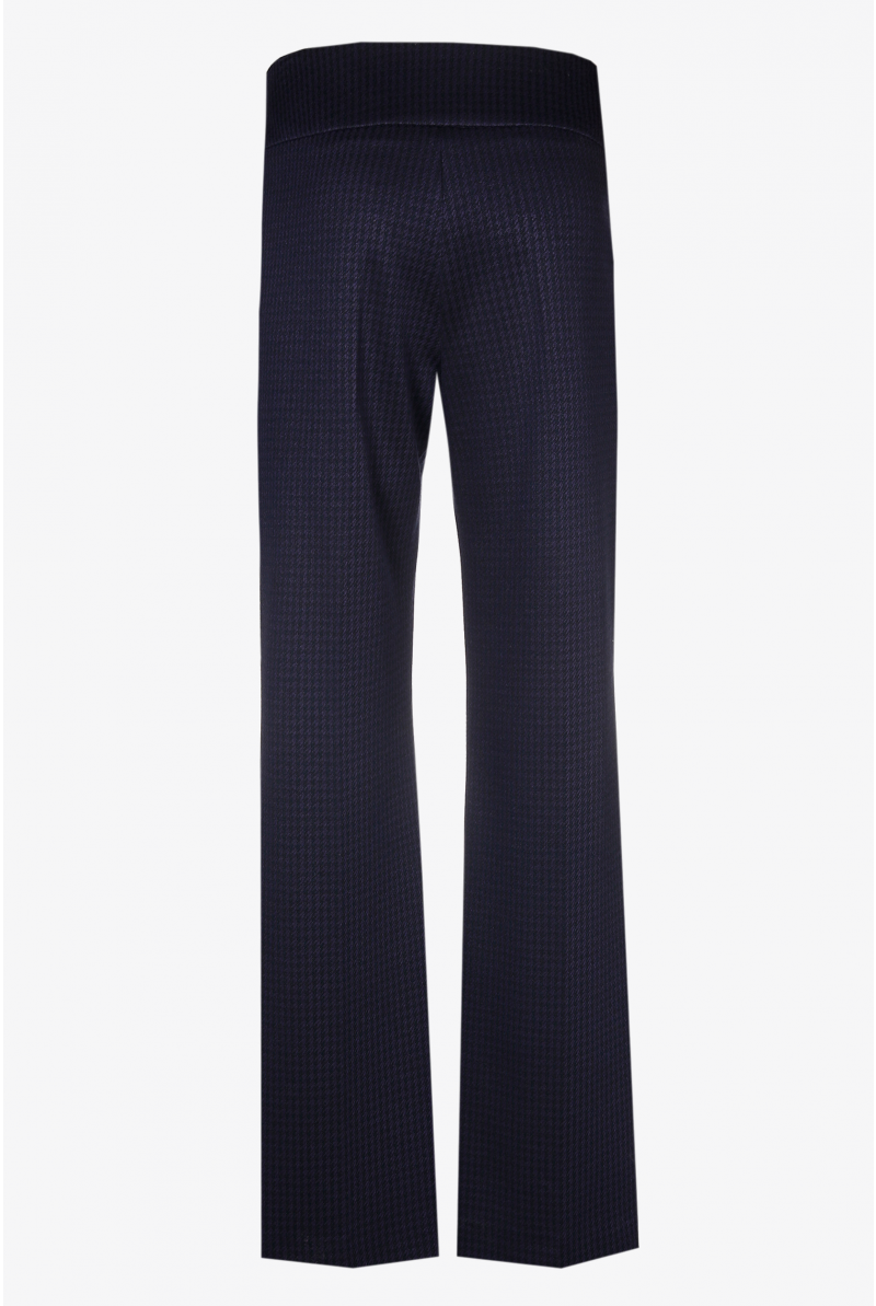Pantalon à motif pied-de-poule