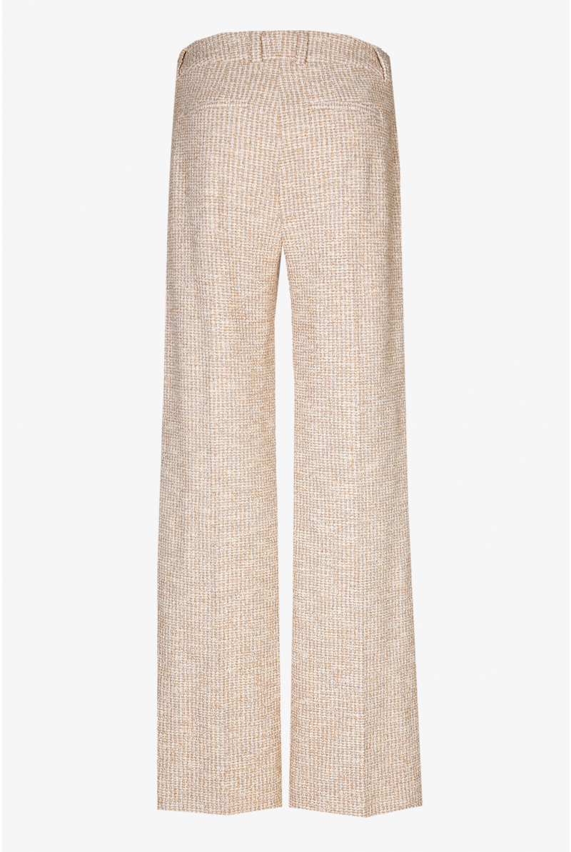 Pantalon jambes larges en bouclé