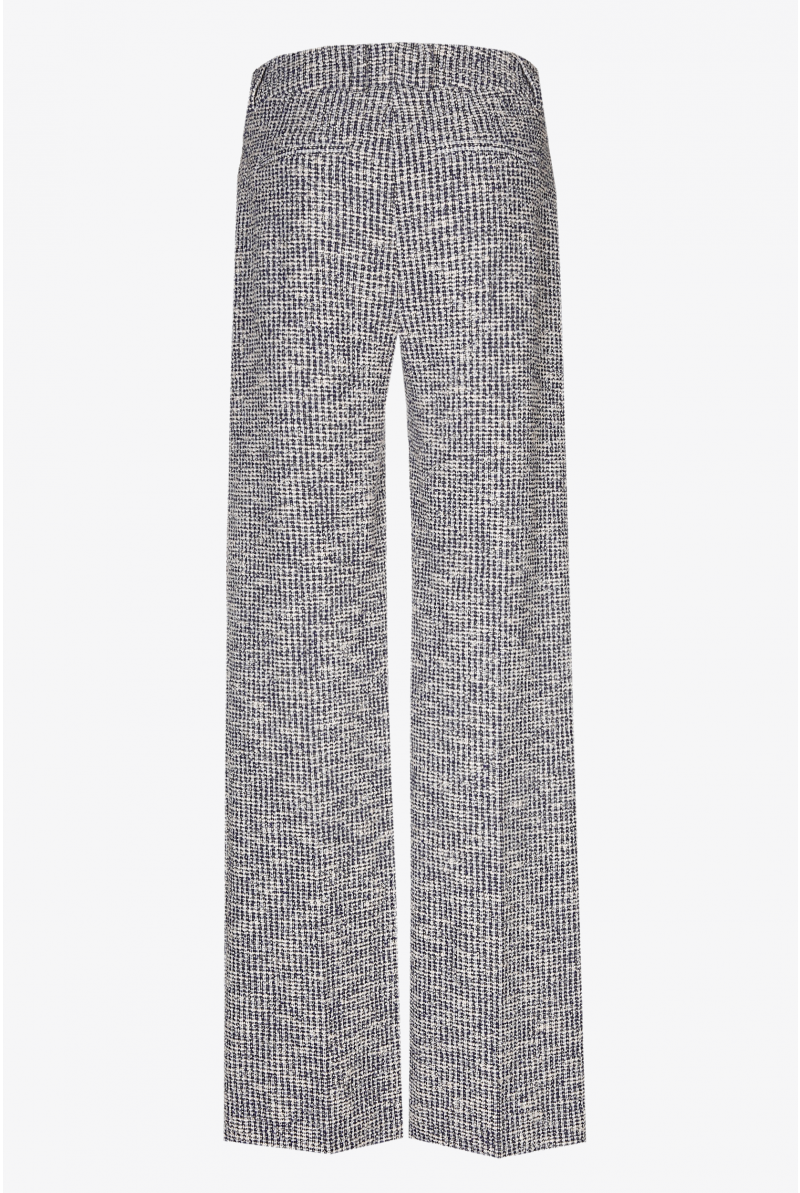 Pantalon jambes larges en bouclé