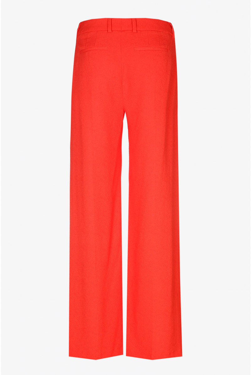 Pleated trousers with straight legs