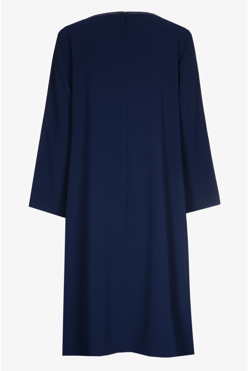 Dress with contrasting stitching