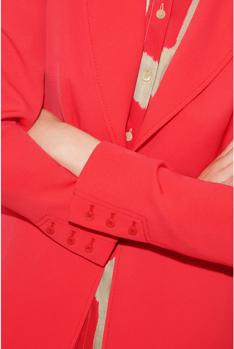 Straight blazer with pockets
