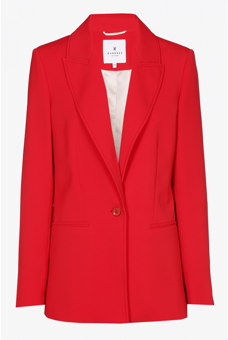Straight blazer with pockets