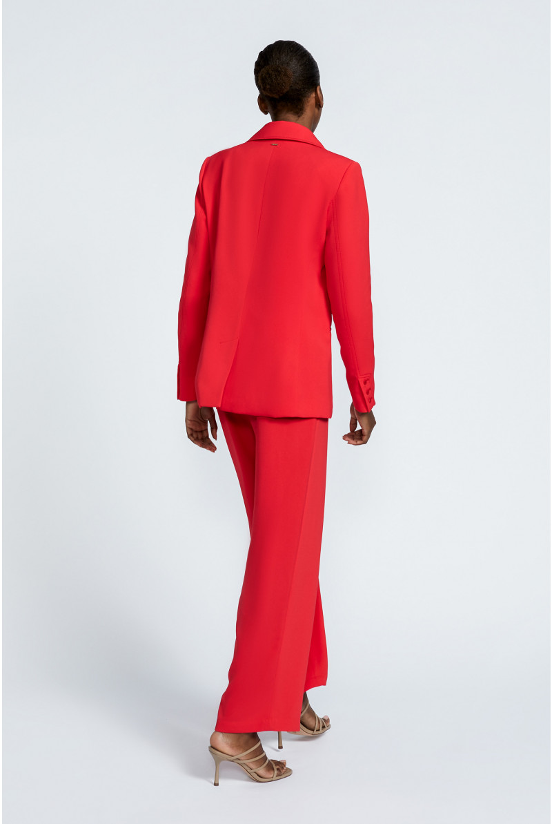 Straight blazer with pockets