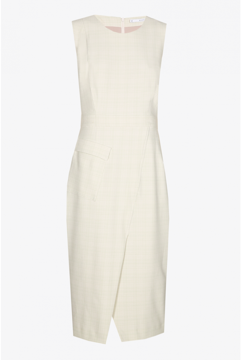 Asymmetrical dress with slit