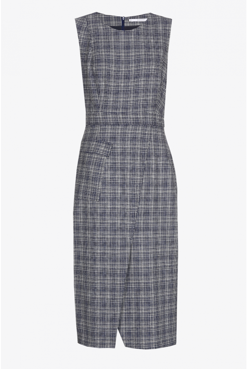 Asymmetrical dress with slit