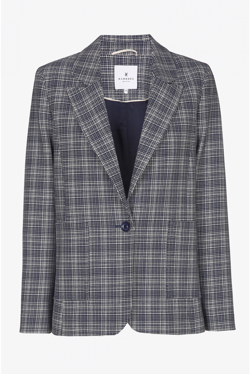 Rechte blazer met zakken