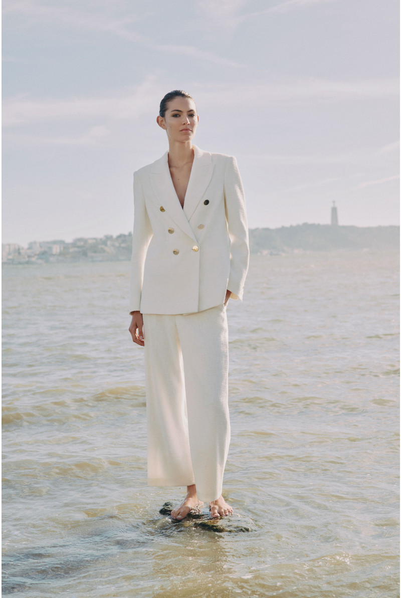 Blazer with double row of buttons