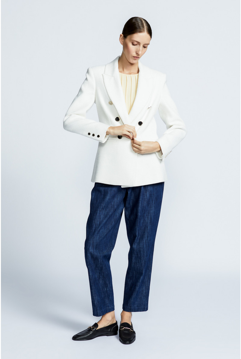 Blazer with double row of buttons