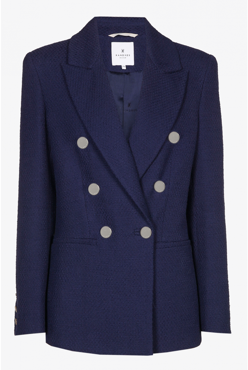 Blazer with double row of buttons