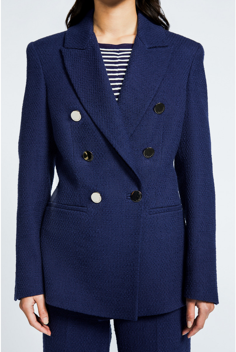 Blazer with double row of buttons
