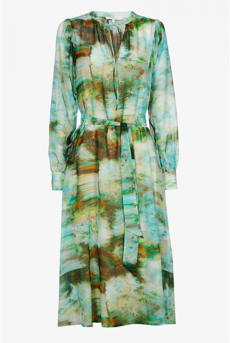 Summery dress with graphic print