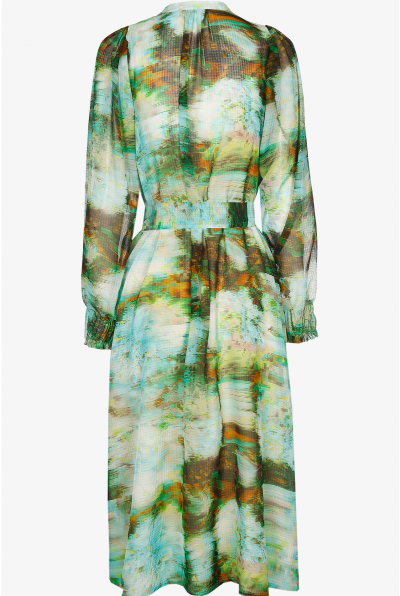 Summery dress with graphic print