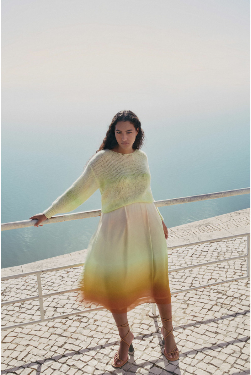 Maxi skirt with gradient