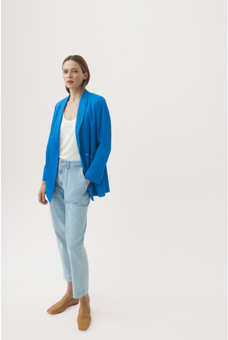 Blazer in bubble viscose