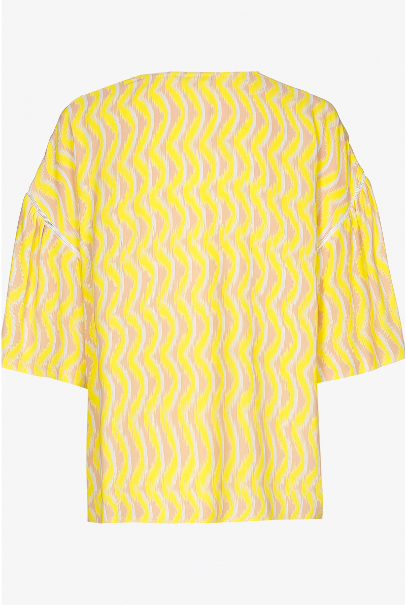 Blouse in  crêpe stof