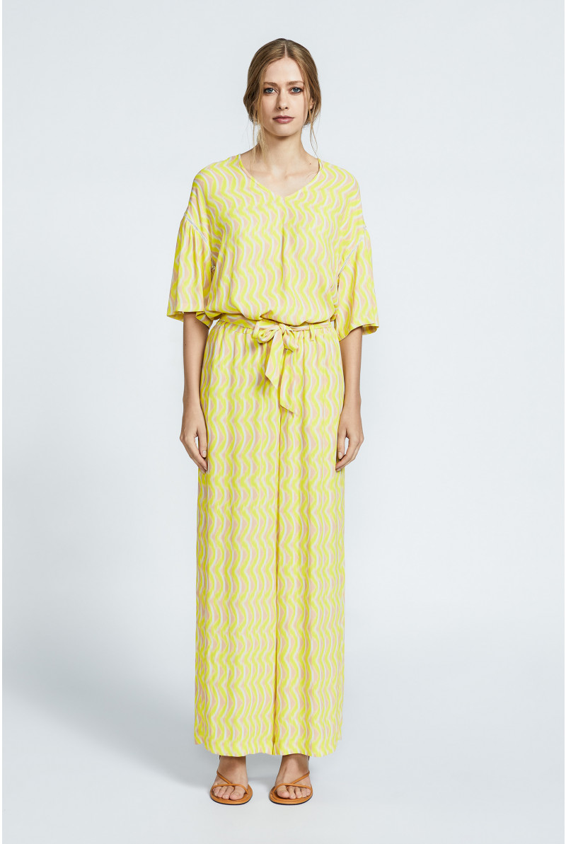 Blouse in  crêpe stof