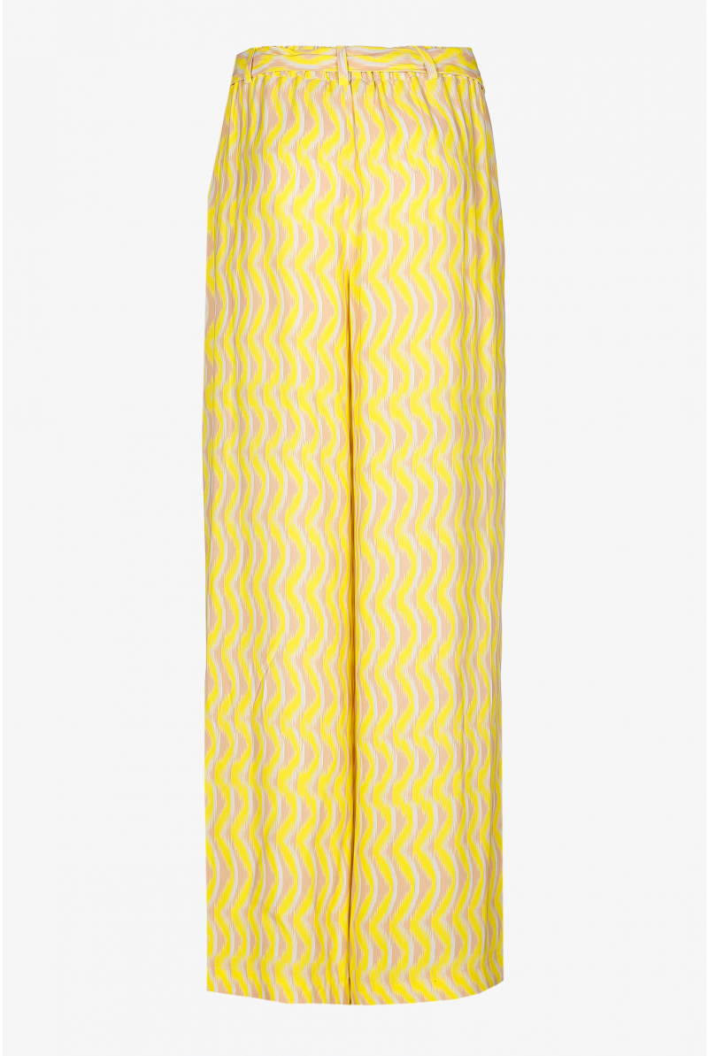 Trousers in crepe fabric