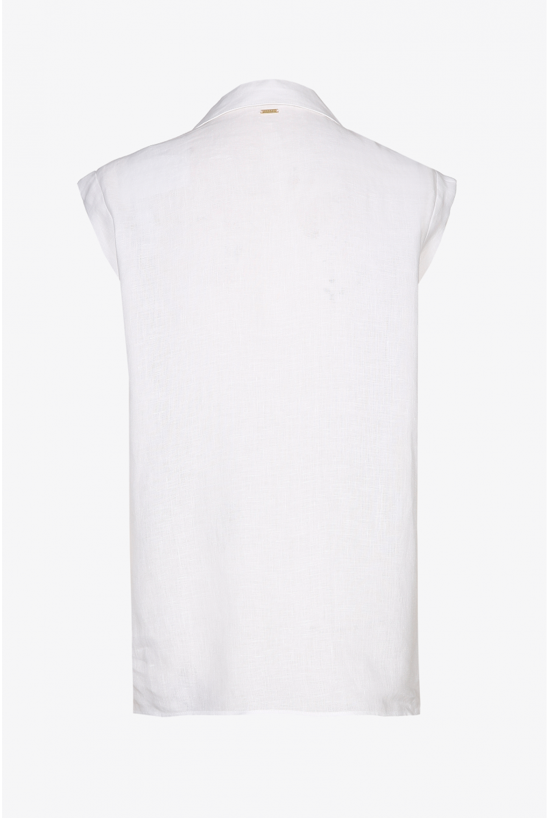 Sleeveless linen shirt
