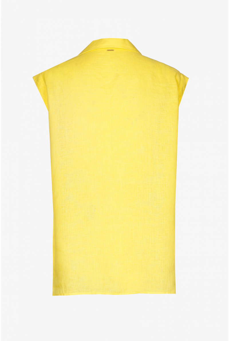 Sleeveless linen shirt