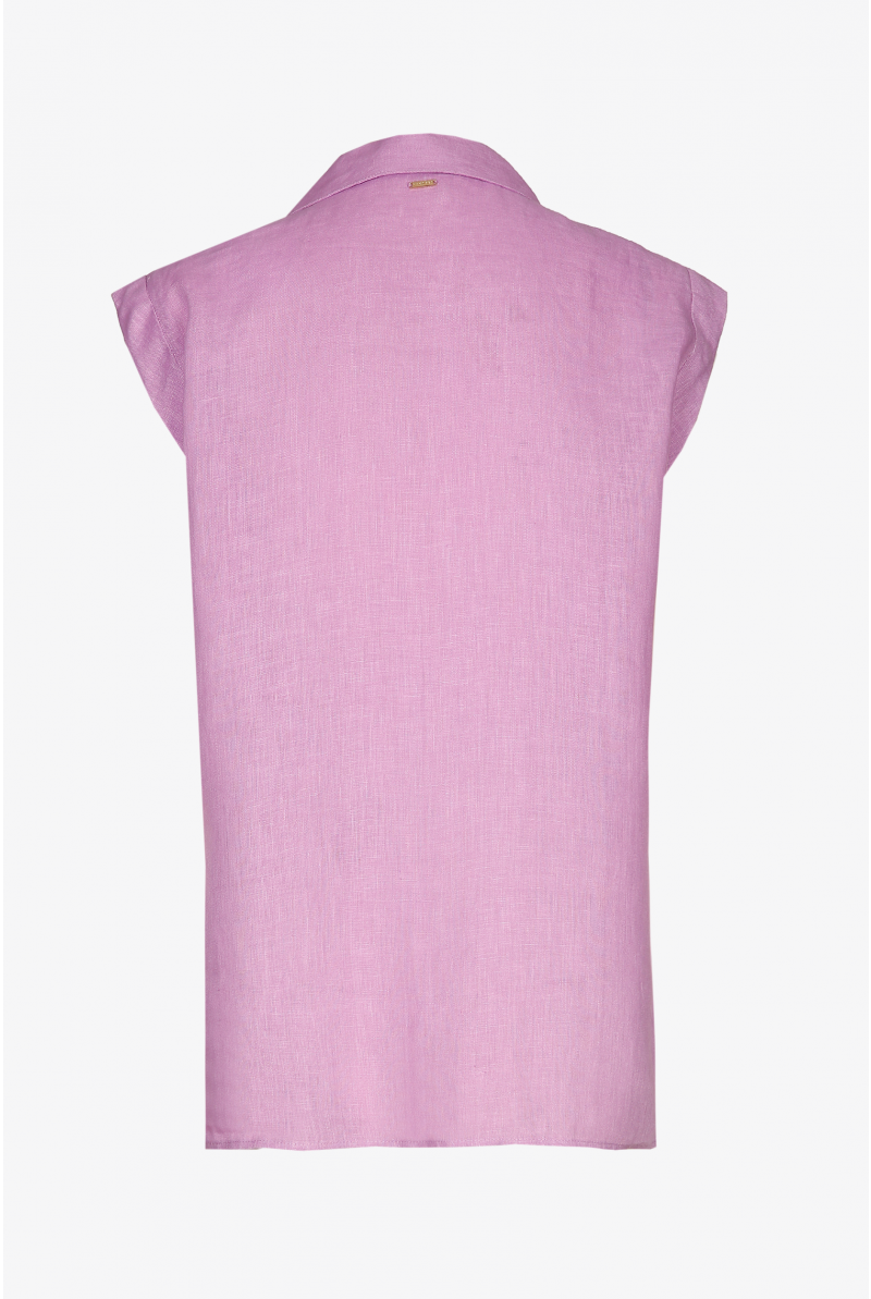 Sleeveless linen shirt