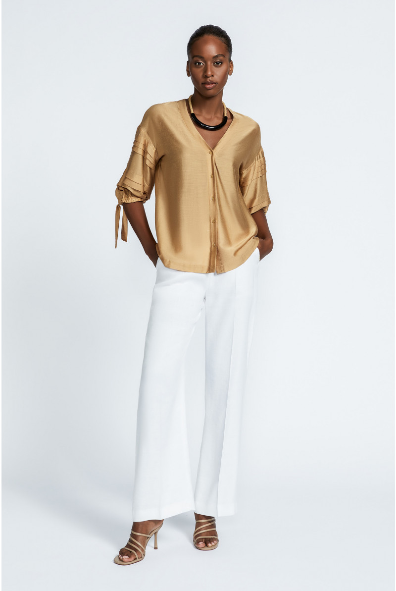 Blouse met satijnglans
